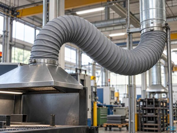 Tubo flessibile di aspirazione in un’officina industriale