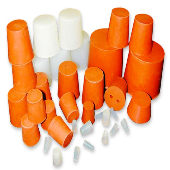 Lot De 3 Bouchons Coniques En Caoutchouc Silicone Pour Tubes à Essai 42-50 Mm - Étanches, Lavables, Pour Labo Et DIY