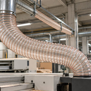 Tubo flessibile trasparente per aspirazione in fabbrica